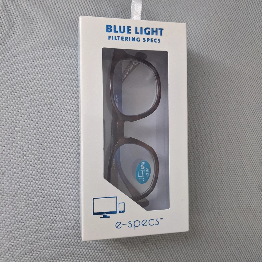 E-Spec Reading Glasses Matte Black +2.50 Strength .